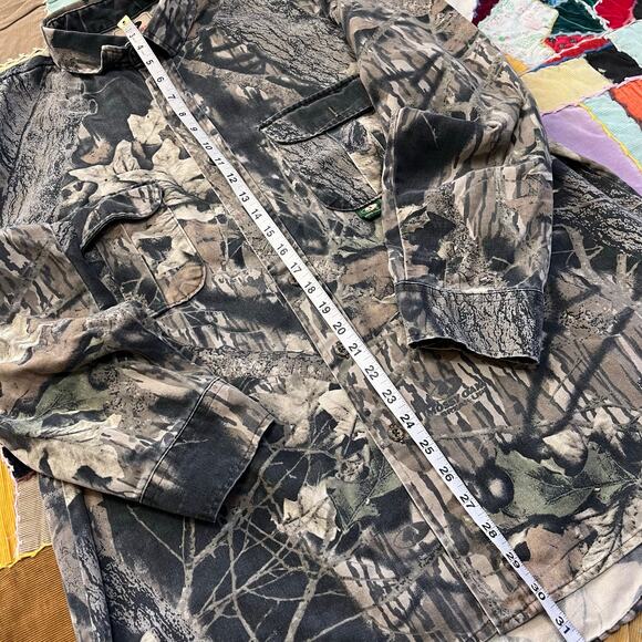 Vintage Mossy Oak Camouflage Long Sleeve Button Up Large / XL - Picture 4 of 6